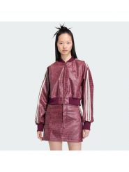 Adidas Kurtka z imitacji skóry Pleather KD8792 Bordowy Oversize. Czerwone kurtki Adidas, xs, bez wzorów, ze skóry, bez kaptura. Za 649.99 zł.