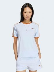 Adidas Koszulka w kolorze błękitnym rozmiar: L. Niebieskie bluzki Adidas, l, bez wzorów, bez kołnierzyka, bez ramiączek. Za 134.84 zł.