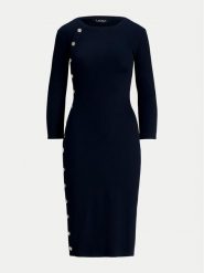 Lauren Ralph Lauren Sukienka codzienna 250940561001 Granatowy Slim Fit. Niebieskie sukienki Lauren Ralph Lauren, na co dzień, m, bez wzorów, z bawełny, bez kołnierzyka, bez ramiączek, proste. Za 469.99 zł.