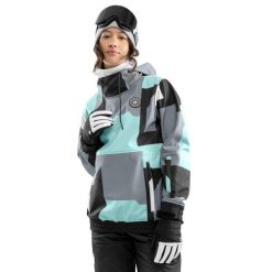 Kurtka snowboardowa damska W1-W Ushuaia. Niebieskie kurtki narciarskie SIROKO, xs, bez wzorów, z softshellu, bez kaptura, narciarskie. W wyprzedaży za 384.00 zł.