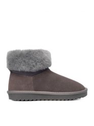 DeeZee Śniegowce DZ-73 GREY Szary. Szare trapery i śniegowce DeeZee, z materiału. Za 209.99 zł.
