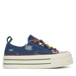 Trampki GOE. Niebieskie trampki GOE, bez wzorów, bez zapięcia. Za 349.99 zł.