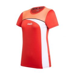 Koszulka tenisowa damska z krótkim rękawem Diadora L. SS T-Shirt. Białe bluzki Diadora, l, bez wzorów, bez kołnierzyka, bez ramiączek. Za 69.99 zł.