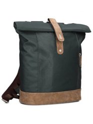 Zwei Plecak "O24PIN" w kolorze ciemnozielono-brązowym - 37 x 37 x 18 cm rozmiar: onesize. Czarne plecaki Zwei, bez wzorów, z materiału. Za 202.50 zł.