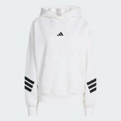 Bluza z kapturem Future Icons 3-Stripes. Zielone bluzy Adidas, xs, bez wzorów, z bawełny, z kapturem. Za 299.00 zł.