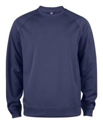 Clique Bluza Basic Active o Okrągłym Dekolcie z Poliestru – dark navy. Niebieskie bluzy CLIQUE, xl, bez wzorów, z włókna, bez kaptura. Za 156.04 zł.