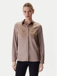 Guess Koszula W5RH40 WFQC2 Brązowy Regular Fit. Brązowe koszule Guess, xxl, z aplikacjami, z syntetyku, bez kołnierzyka, bez ramiączek. Za 479.99 zł.