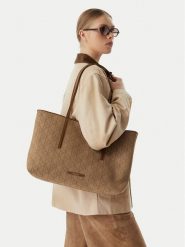 Calvin Klein Torebka Emblem Aop Jacquard LV04F3750G Khaki. Brązowe torebki klasyczne Calvin Klein, bez wzorów, z materiału, bez dodatków. Za 649.99 zł.