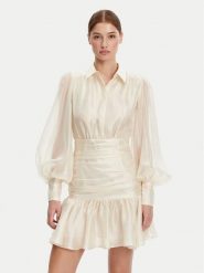 Bardot Sukienka koktajlowa 59720DB Écru Regular Fit. Sukienki Bardot, bez wzorów, z syntetyku, wizytowe, bez kołnierzyka, bez ramiączek. Za 429.99 zł.