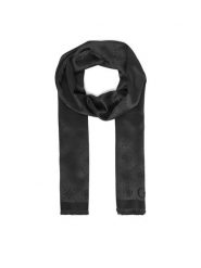 Guess Szal AW5359 POL03 Czarny. Czarne rękawiczki Guess, z aplikacjami, z materiału. Za 269.99 zł.