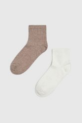 Skarpety 2-pack. Skarpety MOODO, bez wzorów, z bawełny. Za 31.99 zł.