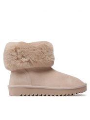 Jenny Fairy Botki WS5918-05 Beżowy. Brązowe botki Jenny Fairy, bez wzorów, z materiału, bez obcasa, na płaskiej podeszwie, bez zapięcia. Za 95.98 zł.