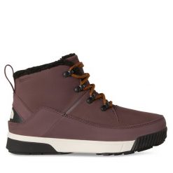 Trzewiki The North Face. Brązowe botki The North Face, bez wzorów, bez obcasa, na płaskiej podeszwie, bez zapięcia. Za 589.99 zł.