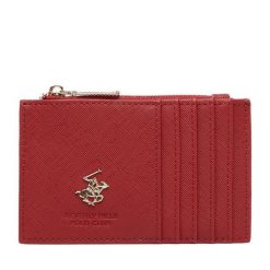 Etui na karty kredytowe Beverly Hills Polo Club. Czerwone portfele Beverly Hills Polo Club, bez wzorów. Za 59.99 zł.