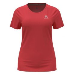 Koszulka z krótkim rękawem trekkingowa damska Odlo T-shirt F-DRY. Czerwone t-shirty Odlo, s, bez wzorów, bez kołnierzyka, bez ramiączek. W wyprzedaży za 120.00 zł.