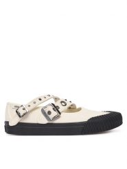 Vans Baleriny Mary Jane Straps VN000D9AKIG1 Kremowy. Białe baleriny Vans, bez wzorów, ze skóry, bez obcasa. Za 379.99 zł.