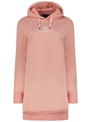 Maison Montaigne Sukienka dresowa "Gilongmai" w kolorze szaroróżowym rozmiar: L. Różowe sukienki Maison Montaigne, l, bez wzorów, z dresówki, bez kołnierzyka, bez ramiączek, mini. Za 109.26 zł.