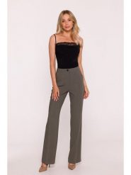 Stylove Spodnie w kolorze khaki rozmiar: XXL. Brązowe spodnie materiałowe Stylove, na co dzień, xxl, bez wzorów, z materiału, z podwyższonym stanem. Za 197.99 zł.