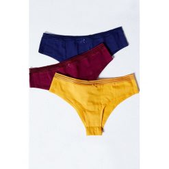 Etam - Figi Lilian (3-pack). Figi Etam, m, bez wzorów, z bawełny. W wyprzedaży za 49.90 zł.