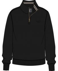 Superdry Bluza Essential Serif Logo Half Zip – Czarna, krój relaxed. Czarne bluzy sportowe Superdry, l, bez wzorów, bez kaptura. Za 407.10 zł.