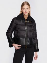 PINKO Kurtka przejściowa Iside 1G18KJ Y4V5 Czarny Regular Fit. Czarne kurtki Pinko, bez wzorów, z syntetyku, bez kaptura. Za 929.99 zł.