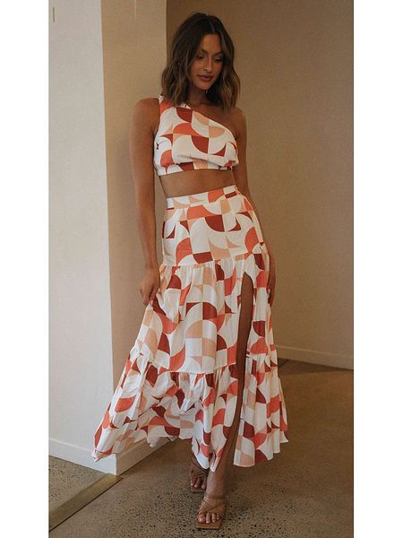 LA Angels Top w kolorze kremowo-pomarańczowym rozmiar: M. Brązowe topy LA Angels, m, bez wzorów, z wiskozy, bez kołnierzyka, bez ramiączek. Za 65.54 zł.