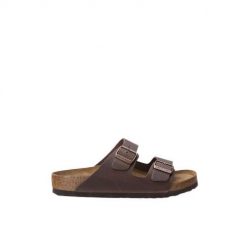 Klapki turystyczne uniseks Birkenstock Arizona 53 Habana. Brązowe klapki Birkenstock, bez wzorów, z gumy, bez obcasa. Za 449.00 zł.