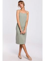 Made of emotion Sukienka w kolorze miętowym rozmiar: XXL. Zielone sukienki Made Of Emotion, xxl, bez wzorów, bez kołnierzyka, bez ramiączek, midi. Za 48.39 zł.