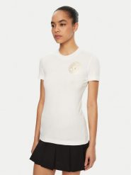 Versace Jeans Couture T-Shirt 78HAHT00 Biały Regular Fit. Białe t-shirty Versace Jeans Couture, s, bez wzorów, z bawełny, bez kołnierzyka, bez ramiączek. Za 199.99 zł.