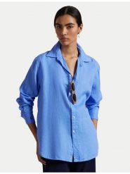 Polo Ralph Lauren Koszula 211970730 Niebieski Classic Fit. Niebieskie koszule Polo Ralph Lauren, xs, bez wzorów, ze lnu, biznesowe, bez kołnierzyka, bez ramiączek. Za 529.99 zł.