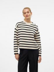 Vero Moda Sweter w kolorze beżowym rozmiar: M. Brązowe swetry Vero Moda, m, bez wzorów, z włókna, bez ramiączek. Za 112.45 zł.