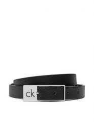 Calvin Klein Pasek Damski Ck Cut Square Buckle 2.0_Caviar K60K612864 Czarny. Czarne paski Calvin Klein, bez wzorów, ze skóry. Za 139.99 zł.