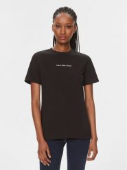 Calvin Klein Jeans T-Shirt J20J221065 Czarny Regular Fit. Czarne t-shirty Calvin Klein Jeans, xs, bez wzorów, z bawełny, bez kołnierzyka, bez ramiączek. Za 109.99 zł.