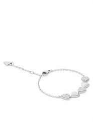 Guess Bransoletka JUBB06 071JW Srebrny. Szare bransoletki Guess, srebrne. Za 294.99 zł.