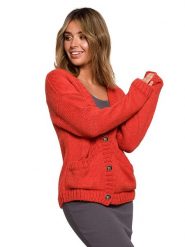 Be Wear Kardigan w kolorze pomarańczowym rozmiar: S/M. Pomarańczowe kardigany Be Wear, m, bez wzorów. Za 262.95 zł.