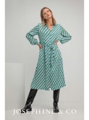 Josephine & Co Sukienka "Suzette" w kolorze zielonym rozmiar: 42. Zielone sukienki Josephine & Co, bez wzorów, z tkaniny, bez kołnierzyka, bez ramiączek, midi. Za 329.42 zł.