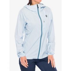 Kurtka softshell damska Black Diamond Alpine Start Hoody. Niebieskie kurtki sportowe Black Diamond, bez wzorów, z softshellu, bez kaptura, wspinaczkowe. Za 483.99 zł.