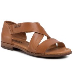 Sandały Pikolinos. Szare sandały Pikolinos, bez wzorów, bez obcasa, na koturnie, bez zapięcia. Za 409.99 zł.