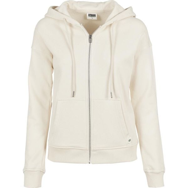 Bluza damska z kapturem Urban Classics organic terry zip-Duże rozmiary. Białe bluzy Urban Classics, bez wzorów, z kapturem. Za 305.50 zł.
