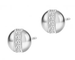 Kolczyki srebrne z cyrkoniami - koła. Szare kolczyki Apart, z cyrkonią, srebrne. Za 109.00 zł.