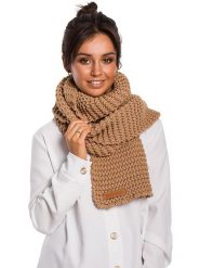 Be Wear Szalik w kolorze jasnobrązowym - 168 x 32 cm rozmiar: onesize. Brązowe szaliki Be Wear, z aplikacjami, z materiału. Za 102.95 zł.