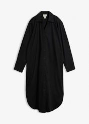 Sukienka szmizjerka z bawełny. Czerwone sukienki bonprix, bez wzorów, z bawełny, bez kołnierzyka, bez ramiączek, szmizjerki. Za 142.99 zł.
