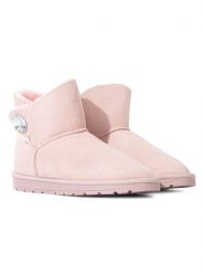 ISLAND BOOT Botki zimowe "Dona" w kolorze jasnoróżowym rozmiar: 39. Różowe botki Island Boot, na zimę, bez wzorów, bez obcasa, bez zapięcia. Za 130.99 zł.