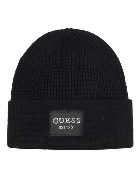 Guess Czapka AW5631 VIS01 Czarny. Czarne czapki Guess, z aplikacjami, z wiskozy. Za 154.99 zł.