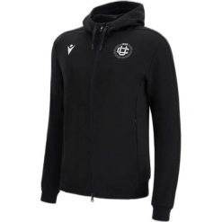 Bluza z kapturem i zamkiem błyskawicznym Udinese 22/ Leisure. Czarne bluzy Macron, xl, bez wzorów, z bawełny, z kapturem. Za 298.00 zł.