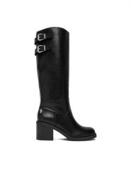 U.S. Polo Assn. Kozaki EO-SABINA001W/EY1 Czarny. Czarne kozaki U.S. Polo Assn., z materiału, bez obcasa, na słupku, bez zapięcia. Za 229.99 zł.