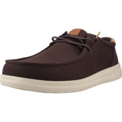 Buty HEY DUDE PAUL CANVAS Brązowy. Brązowe trekkingi Hey Dude, z tkaniny, trekkingowe. Za 285.99 zł.