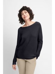 Cinque Sweter ''Ciella'' w kolorze granatowym rozmiar: S. Niebieskie swetry Cinque, s, bez wzorów, ze splotem, bez ramiączek. Za 159.95 zł.