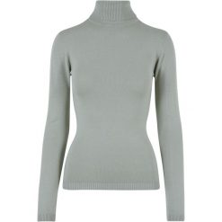 Dzianinowa Bluza Z Golfem Dla Kobiet. Zielone bluzy Urban Classics, xl, bez wzorów, z dzianiny, bez kaptura. Za 131.99 zł.