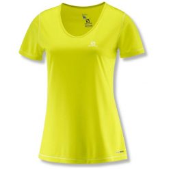 Koszulka trekkingowa damska Salomon Mazy SS Tee W. Żółte koszulki sportowe Salomon, bez wzorów, z poliesteru, bez ramiączek. Za 92.00 zł.